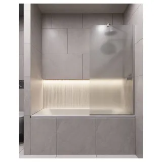 Шторка на ванну Timo T22 90 см хром